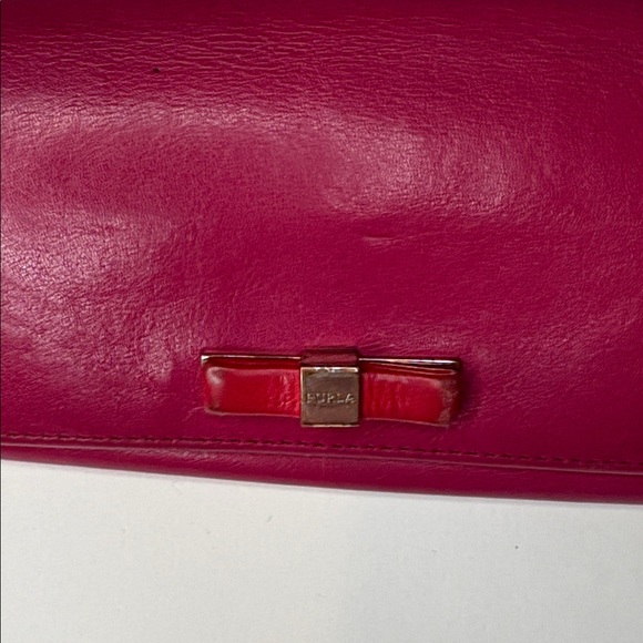 furla red bow front long wallet Chantilly - Picture 7 of 11